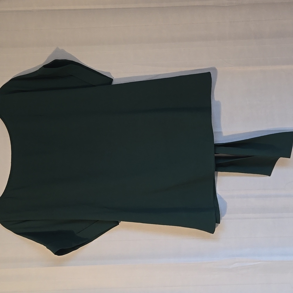 West K Dark Green Blouse with Tie Front Size XLP - Picture 5 of 8